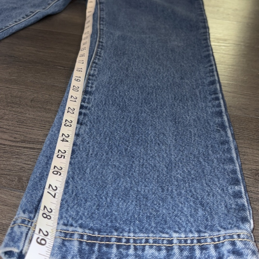 Princess Polly Gyoke Hi Rise Straight Leg Jeans Size 8 Dark Wash - Picture 11 of 15